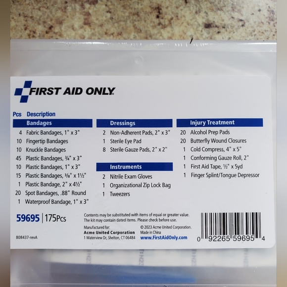 🆕 175 piece First Aid ⛑️ Kit - Picture 3 of 3